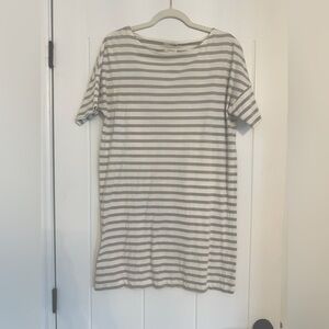 Wilfred Free Gray and White Striped t shirt dress